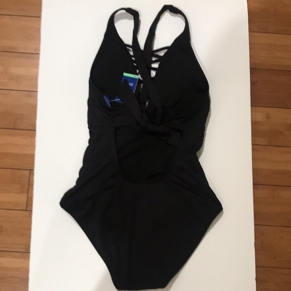 APT 9 One piece swimsuit black medium new with tags - Picture 4 of 4